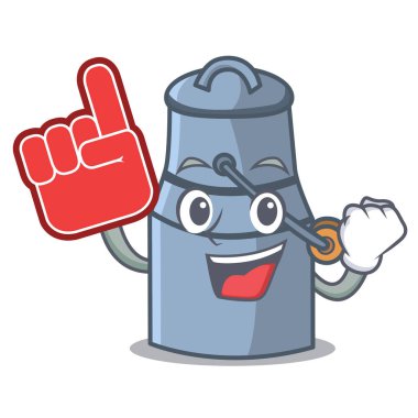 Köpük parmak süt olabilir maskot çizgi film