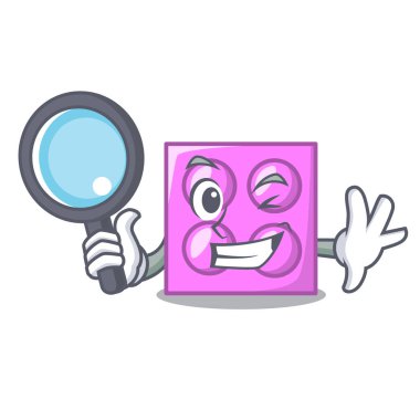 Dedektif oyuncak tuğla karakter karikatür