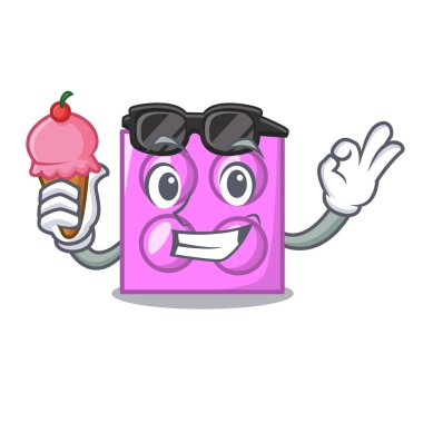 Dondurma oyuncak tuğla karakter karikatür ile