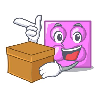 Kutu oyuncak tuğla karakter karikatür ile