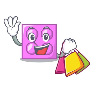Oyuncak tuğla karakter karikatür alışveriş