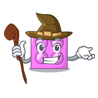 Cadı oyuncak tuğla maskot çizgi film