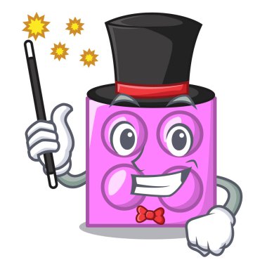 Sihirbaz oyuncak tuğla maskot çizgi film