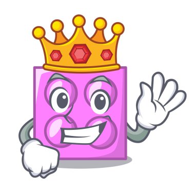 Kral oyuncak tuğla maskot çizgi film