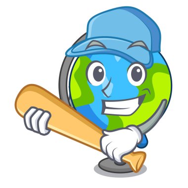 Oyun beysbol dünya karakter karikatür tarzı