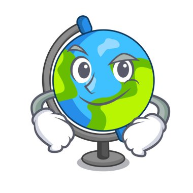 Smirking küre karakter karikatür tarzı