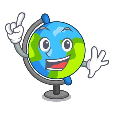 Parmak maskot karikatür tarzı vektör illüstrasyon