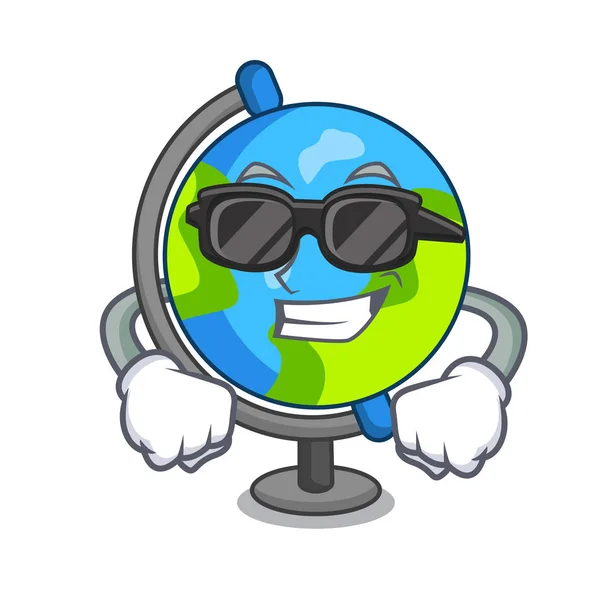 Szuper cool globe karakter rajzfilm stílusú — Stock Vector