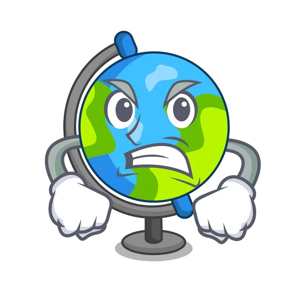 Angry globo mascote estilo cartoon —  Vetores de Stock