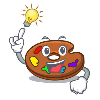 Bir fikir paleti maskot karikatür tarzı vektör çizim var