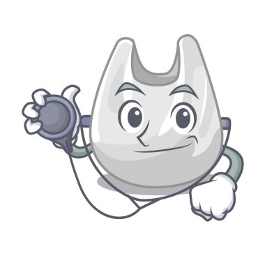 Doktor plastik torba karakter karikatür