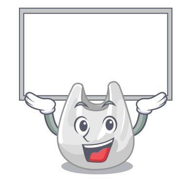 Tahta plastik torba karakter karikatür kadar