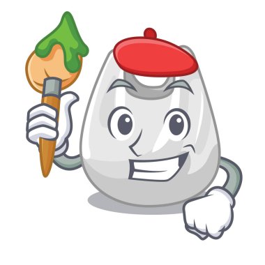 Sanatçı plastik torba karakter karikatür