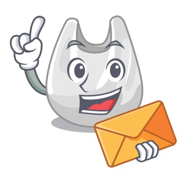 Zarf plastik torba karakter karikatür ile