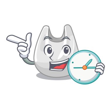 Saat plastik torba karakter karikatür ile