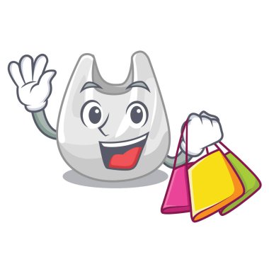 Alışveriş plastik torba karakter karikatür