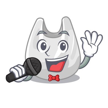 Şarkı plastik torba maskot çizgi film