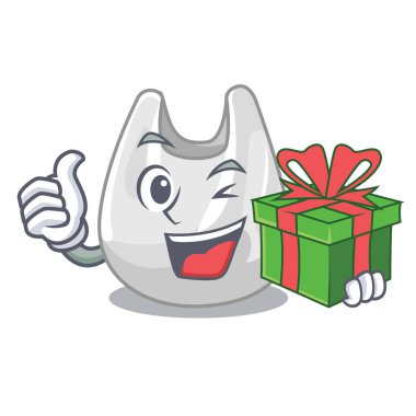 Hediyelik poşet maskot karikatür ile