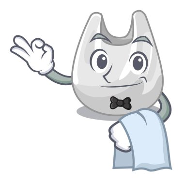 Garson plastik torba maskot çizgi film