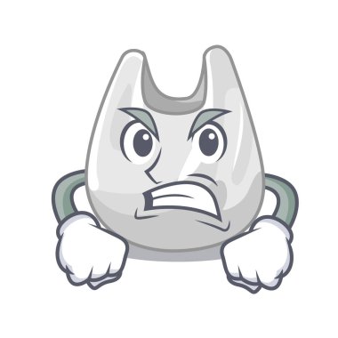 Kızgın plastik torba maskot çizgi film