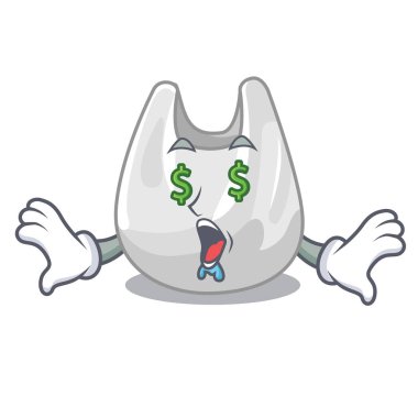 Para göz plastik torba maskot çizgi film