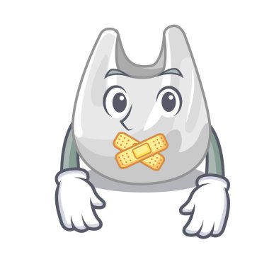 Sessiz plastik torba maskot çizgi film