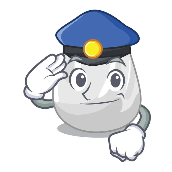 Поліцейський пластиковий мішок персонаж мультфільм — стоковий вектор