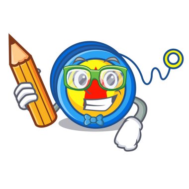 Öğrenci yoyo karakter karikatür tarzı