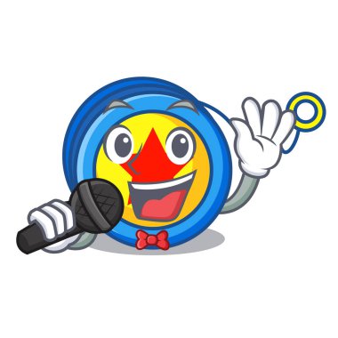 Şarkı yoyo maskot karikatür tarzı