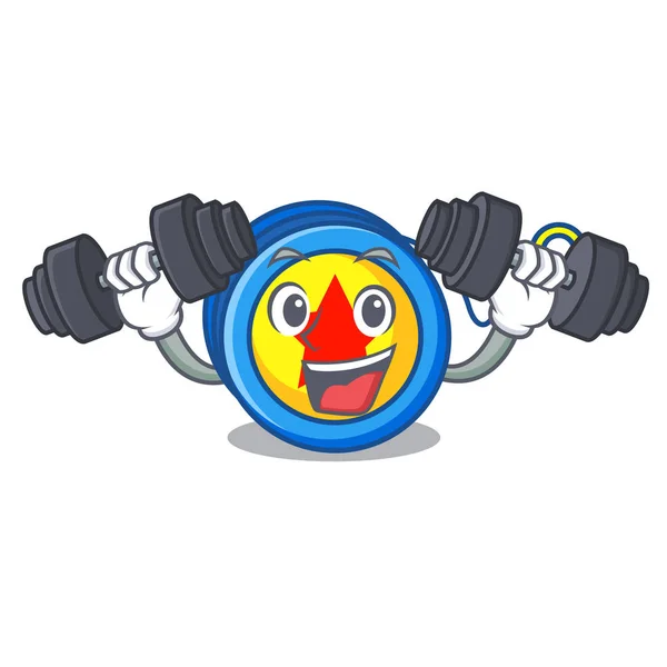 Fitness Yoyo Charakter Cartoon-Stil — Stockvektor