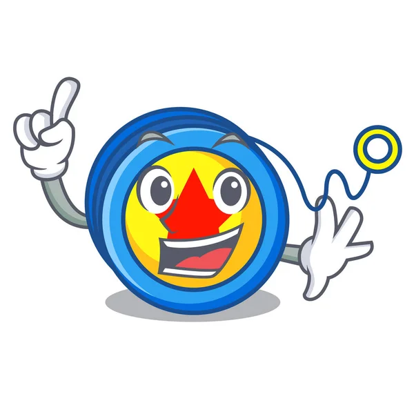 Finger yoyo mascote estilo cartoon —  Vetores de Stock