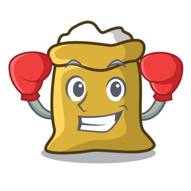 Boks un karakter karikatür tarzı vektör çizim