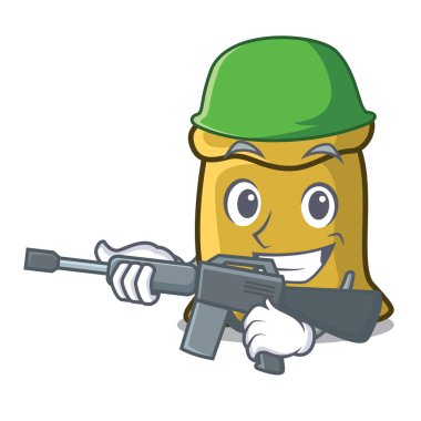 Ordu un karakter karikatür tarzı vektör çizim