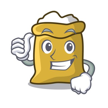 Başparmak yukarıya un karakter karikatür tarzı vektör çizim