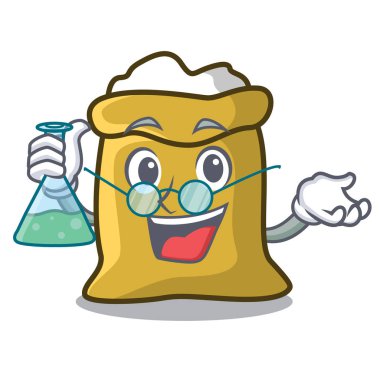 Profesör un karakter karikatür tarzı vektör çizim