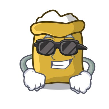 Süper cool un karakter karikatür tarzı vektör çizim