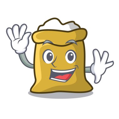 Un karakter karikatür tarzı vektör çizim sallayarak