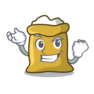 Başarılı un karakter karikatür tarzı vektör çizim