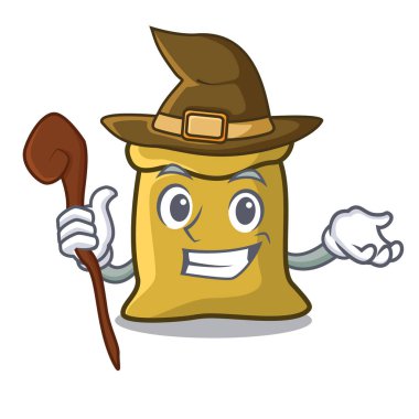 Cadı un maskot karikatür tarzı vektör çizim