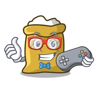 Oyun un maskot karikatür tarzı vektör çizim