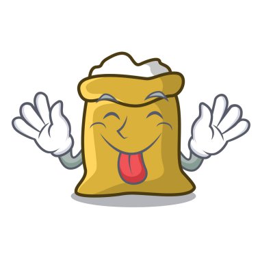 Un maskot karikatür tarzı vektör çizim dil