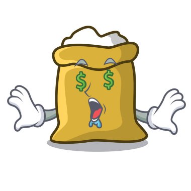 Para göz un maskot karikatür tarzı vektör çizim