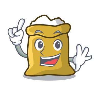 Parmak un maskot karikatür tarzı vektör çizim