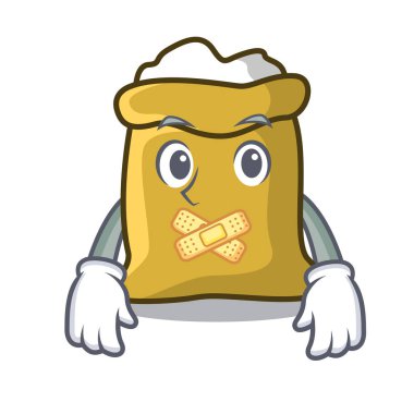 Sessiz un maskot karikatür tarzı vektör çizim