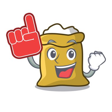 Köpük parmak un maskot karikatür tarzı vektör çizim