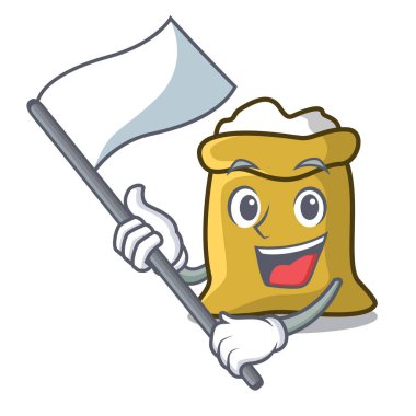 Bayrak un maskot karikatür tarzı vektör çizim ile