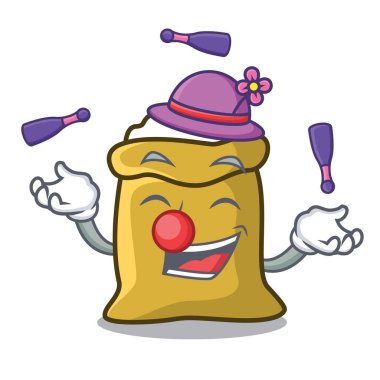 Hokkabazlık un maskot karikatür tarzı vektör çizim