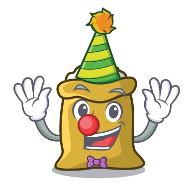 Palyaço un maskot karikatür tarzı vektör çizim