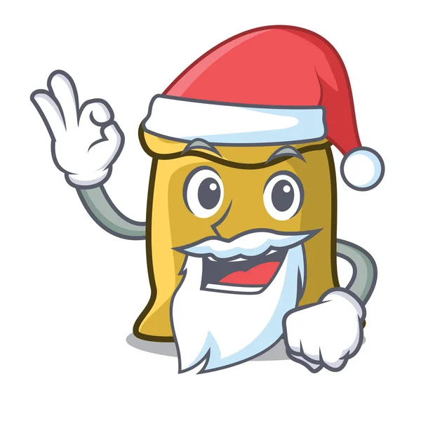 Santa Bloem Mascotte Cartoon Stijl Vectorillustratie — Stockvector