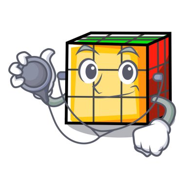 Doktor rubik küp karakter karikatür